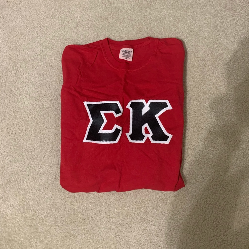 Sigma kappa red comfort colors long sleeve